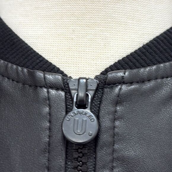 Unbridled Black short, bomber jacket, black, long sleeves size small - Picture 8 of 12